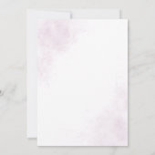 ラベンダーパープル素朴フローラシックでエレガントな結婚式 招待状 (裏面)