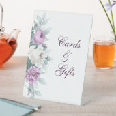 ラベンダーパープル結婚のペデスタルサイン 台座サイン (インサイチュ)