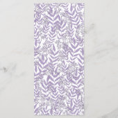 ラベンダーパープル結婚ズヴィンテージ植物 メニュー (裏面)