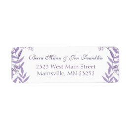 ラベンダーパープル結婚ズ植物学 ラベル