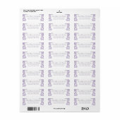 ラベンダーパープル結婚ズ植物学 ラベル (フルシート)