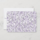 ラベンダーパープル結婚ズ植物学 招待状 (裏面)