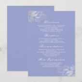 ラベンダーパープル結婚フローラ詳細挿入 エンクロージャーカード (正面/裏面)