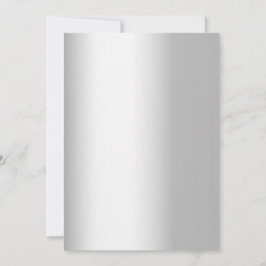 ラベンダーパープル花模様シルバー結婚誓の更新 招待状 (裏面)