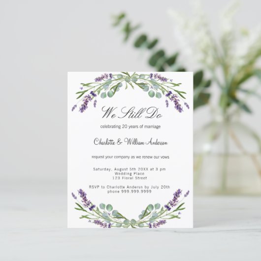 ラベンダーパープル花模様予算結婚更新の (スタンド正面)