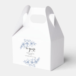 ラベンダーパープル花模様結婚50周年 フェイバーボックス