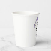 ラベンダーパープル花模様結婚50周年 紙コップ (右)