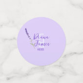 ラベンダーパープル＆グリーン ウェディング テーブル コンフェッティ (スモール正面)