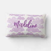 ラベンダーパープル シノワーズリー クラウド ネーム ランバークッション (裏面)