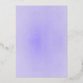 ラベンダーパープル&シルバーフォイルフローラボホ結婚ズ 箔招待状 (裏面)