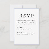 ラベンダーパープル タイムレス ウェディング RSVP (裏面)