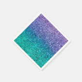 ラベンダーパープル&ティール（緑がかった色）アクアグリーンスパークリーパーティー スタンダードカクテルナプキン (角)