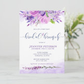 ラベンダーパ素朴ープルブライダルブルンチ招待状 招待状 (スタンド正面)