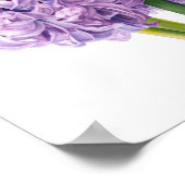 ラベンダーヒアシントフラワーアートプリントポスター ポスター (角)