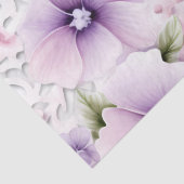 ラベンダービクトリアン花模様とレースデクページ 薄葉紙 (詳細)