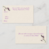 ラベンダービジネスは、日付、かテレホンカードを救います 名刺 (正面/裏面)