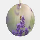 ラベンダービー自然写真 セラミックオーナメント (左)