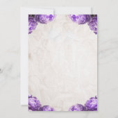 ラベンダーピオニーメイソンジャー素朴ブライダルシャワー 招待状 (裏面)