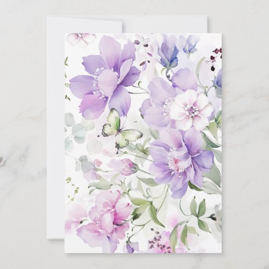 ラベンダーピオニー披露宴のみ招待状 招待状 (裏面)