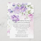 ラベンダーピオニー披露宴のみ招待状 招待状 (正面/裏面)