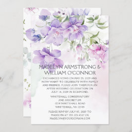 ラベンダーピオニー披露宴のみ招待状 招待状