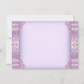 ラベンダーピンクの写真 ファーストコミュニオン 招待状 (裏面)