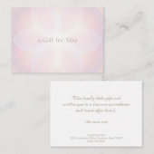 ラベンダーピンクサロンスパギフト証明書 エンクロージャーカード (正面/裏面)