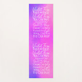 ラベンダーピンクバイオレットファイア感動的祈りの言葉 ヨガマット (正面)