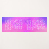 ラベンダーピンクバイオレットファイア感動的祈りの言葉 ヨガマット (正面(横))