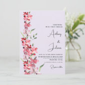 ラベンダーピンクバーガンディフローラ結婚ズ 招待状 (スタンド正面)