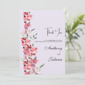 ラベンダーピンクバーガンディーミントフローラありがとう 招待状 (スタンド正面)