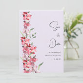 ラベンダーピンクバーガンディーミントフローラ保存日 招待状 (スタンド正面)