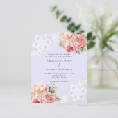 ラベンダーピンクフローラレース結婚式招待状 (スタンド正面)