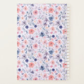 ラベンダーピンクフローラ妊娠のバンドル プランナー手帳 (裏面)