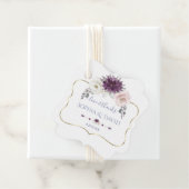 ラベンダーピンクホワイトフローラ結婚金ゴールド フェイバータグ (インサイチュ)