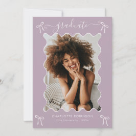 ラベンダーピンクボウ卒業パーティー発表 招待状