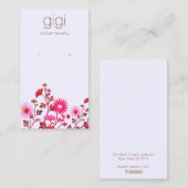 ラベンダーピンクボホフローライヤリングディスプレイ 名刺 (正面/裏面)