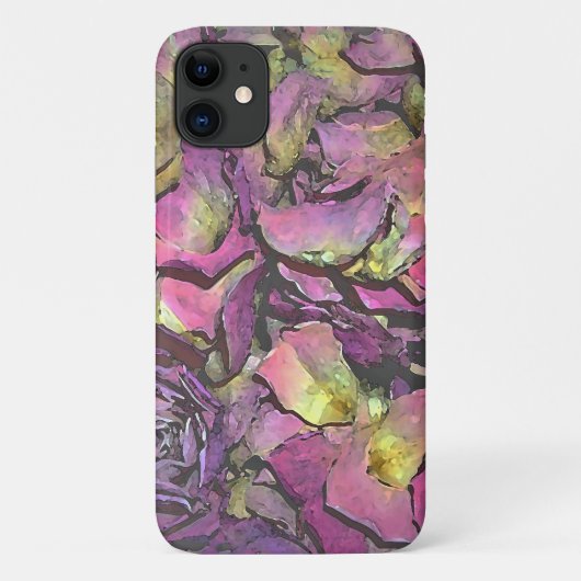 ラベンダーピンクローズ花びら水彩 Case-Mate iPhoneケース (裏面)