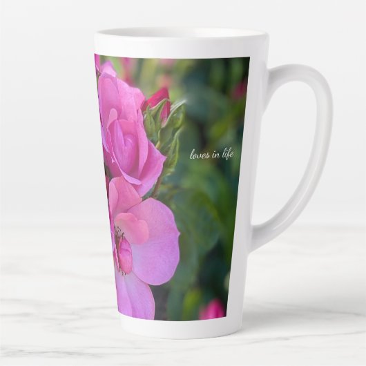 ラベンダーピンクローズ カフェラテマグ (右)