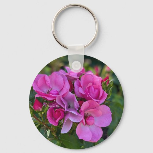 ラベンダーピンクローズ キーホルダー (正面)