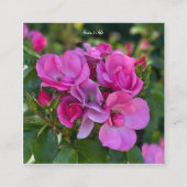 ラベンダーピンクローズ スクエア名刺 (正面)