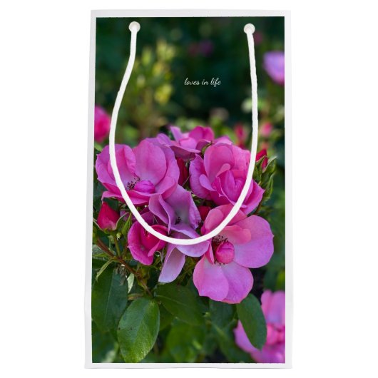 ラベンダーピンクローズ スモールペーパーバッグ (正面)