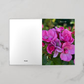 ラベンダーピンクローズ 箔グリーティングカード (外側レイダウン)