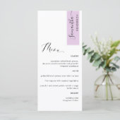 ラベンダーピンク  ゲスト名  エレガント メニュー (スタンド正面)