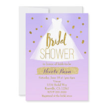 ラベンダーピンク&金ゴールドブライダルシャワー結婚ズドレス