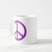 ラベンダーピースサイン コーヒーマグカップ (正面左)