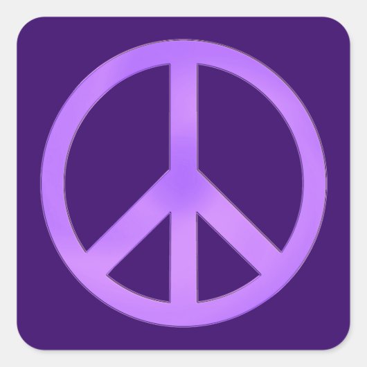 ラベンダーピースシンボル広場ステッカー スクエアシール (正面)