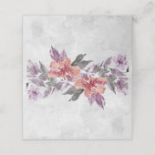 ラベンダーピーチエレガントパープルフローラ水彩 プレイスカード (外部開封)