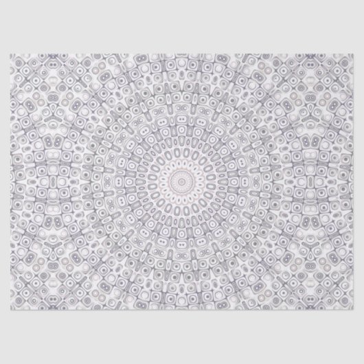 ラベンダーピーチセージ&ホワイトマンダラデザイン 薄葉紙 (正面)