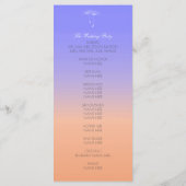 ラベンダーピーチパステルグラデーション結婚式 プログラム (裏面)